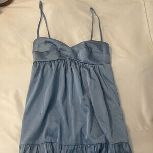 Sky to Moon Blue Satin mini dress